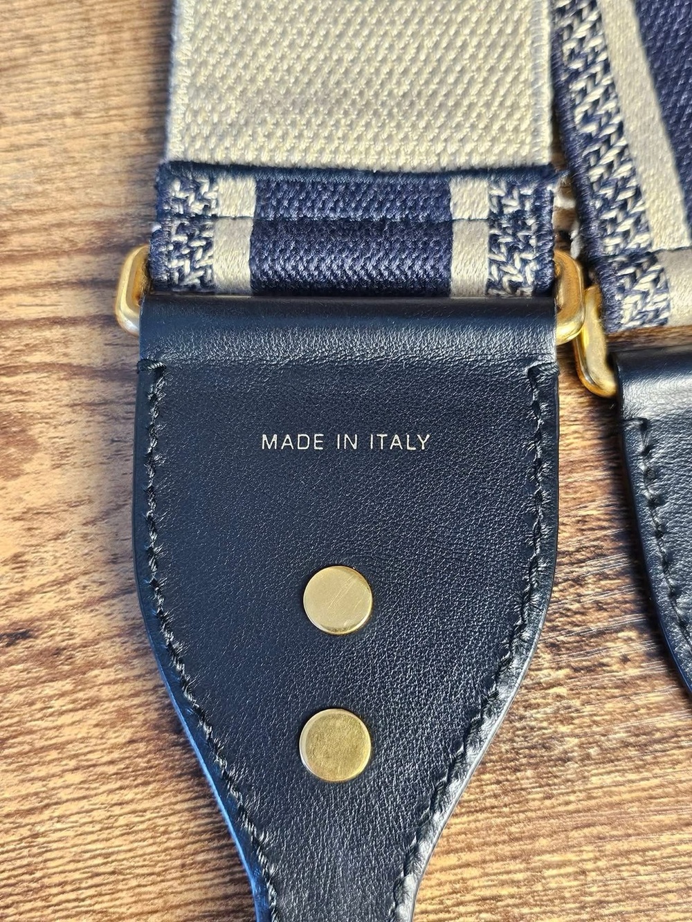 Dior Navy Saddle Bag - Signature Monogram with strap and dust bag - Picture 11 of 11